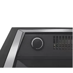 Glen Fulford Stainless Steel / Black Switch Control Plug-In Electric Inset Fire -Brunch Shop 158JK A4