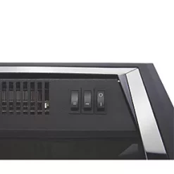 Glen Fulford Stainless Steel / Black Switch Control Plug-In Electric Inset Fire -Brunch Shop 158JK A5