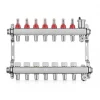 JG Underfloor 7 Port LowFit Underfloor Heating Manifold Brushed Steel -Brunch Shop 167TY P