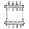 JG Underfloor 3 Port LowFit Underfloor Heating Manifold Brushed Steel -Brunch Shop 178TY P
