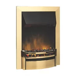 Dimplex Kansas Brass Switch Control Inset Electric Fire -Brunch Shop 2459F A2