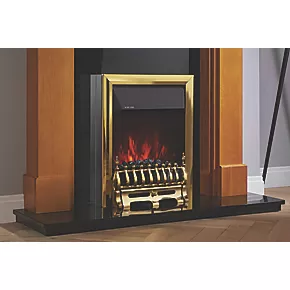 Focal Point Blenheim Brass Remote Control Freestanding, Semi-Recessed or Fully Inset Electric Fire 6 Focal Point Blenheim Brass Remote Control Freestanding, Semi-Recessed or Fully Inset Electric Fire - Image 5