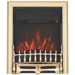 Focal Point Blenheim Brass Remote Control Freestanding, Semi-Recessed or Fully Inset Electric Fire