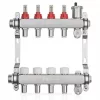 JG Underfloor 4 Port LowFit Underfloor Heating Manifold Brushed Steel -Brunch Shop 264TY P