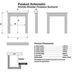 Focal Point Wichita Fire Surround Walnut Veneer -Brunch Shop 2819G A2