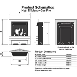 Focal Point Elysee Chrome Rotary Control Inset Gas High Efficiency Fire -Brunch Shop 3456G A3