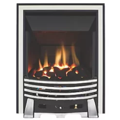Focal Point Elysee Chrome Rotary Control Inset Gas High Efficiency Fire