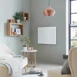 Towelrads Vetro Electric Glass Infrared Designer Radiator 600 x 600mm White 1194BTU