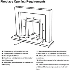 Focal Point Blenheim Brass Rotary Control Inset Gas Full Depth Fire -Brunch Shop 38993 A4