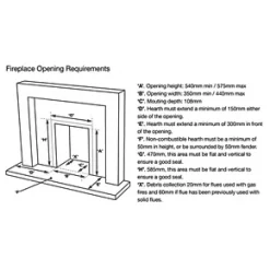 Focal Point Elysee Chrome Rotary Control Inset Gas Multiflue Fire -Brunch Shop 3958G A4