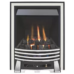Focal Point Elysee Chrome Rotary Control Inset Gas Multiflue Fire