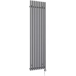 Terma Rolo-Room-E Wall-Mounted Oil-Filled Radiator Grey / Silver 1000W 480 x 1800mm