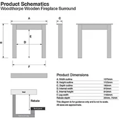 Focal Point Woodthorpe Fire Surround Pine Veneer -Brunch Shop 4327G A2