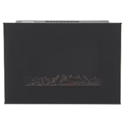 Lingga Black Remote Control Wall-Hung Electric Fire -Brunch Shop 443GF A2