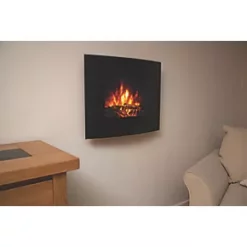 Focal Point Lexington Black Remote Control Wall-Hung Electric Fire -Brunch Shop 487HR A3