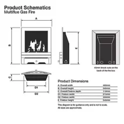Focal Point Soho Black Rotary Control Inset Gas Multiflue Fire 9 Focal Point Soho Black Rotary Control Inset Gas Multiflue Fire -Brunch Shop 51262 A2