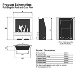 Focal Point Soho Black Slide Control Inset Gas Full Depth Fire -Brunch Shop 51380 A3
