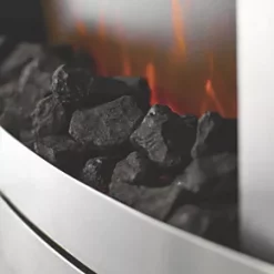 Focal Point Lulworth Stainless Steel Switch Control Inset Electric Fire -Brunch Shop 51436 A3