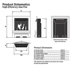 Focal Point Lulworth Stainless Steel Slide Control Inset Gas High Efficiency Fire -Brunch Shop 51527 A3