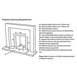 Focal Point Lulworth Stainless Steel Rotary Control Gas Inset Flueless Fire -Brunch Shop 51560 A3