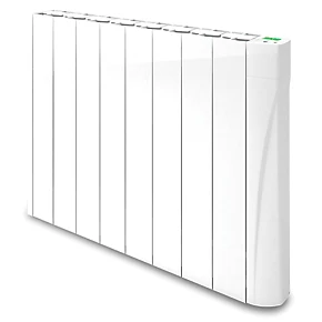 TCP Wall-Mounted Smart Wi-Fi Digital Oil-Filled Electric Radiator White 1000W 3 TCP Wall-Mounted Smart Wi-Fi Digital Oil-Filled Electric Radiator White 1000W