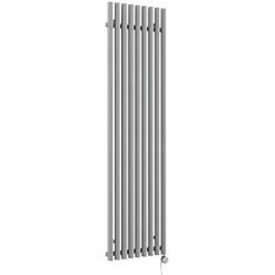 Terma Rolo-Room-E Wall-Mounted Oil-Filled Radiator Grey / Silver 1000W 480 x 1800mm