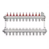 JG Underfloor 11 Port Underfloor Heating Manifold Brushed Steel -Brunch Shop 629TY P
