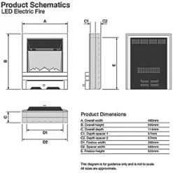 Focal Point Soho Black Switch Control Freestanding Electric Fire -Brunch Shop 6777G A3