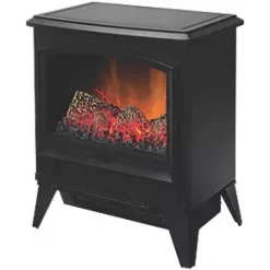 Dimplex Casper Black Electric Stove with Built-In Fan Heater