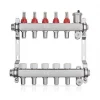 JG Underfloor 5 Port LowFit Underfloor Heating Manifold Brushed Steel -Brunch Shop 775TY P