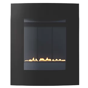 Focal Point Ebony Black Rotary Control Gas Wall-Mounted Flueless Fire 2 Focal Point Ebony Black Rotary Control Gas Wall-Mounted Flueless Fire