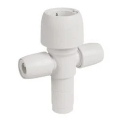 Hep2O Plastic Push-Fit Reducing 2 Port Closed Spigot Manifold 22 x 10mm