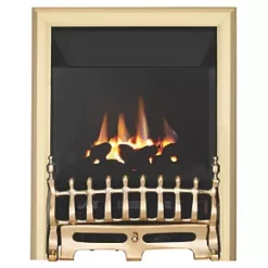 Focal Point Blenheim Brass Rotary Control Inset Gas High Efficiency Fire