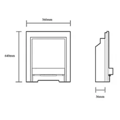 Be Modern Comet Black / Brass Switch Control Inset Electric Fire -Brunch Shop 86393 A2
