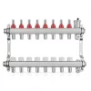 JG Underfloor 8 Port LowFit Underfloor Heating Manifold Brushed Steel -Brunch Shop 869TY P