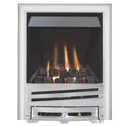 Focal Point Horizon Chrome Rotary Control Inset Gas Multiflue Fire