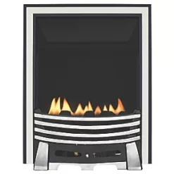 Focal Point Elysee Chrome Rotary Control Gas Inset Flueless Fire