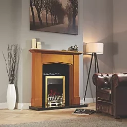 Focal Point Mini Mercia Fire Surround Oak Veneer -Brunch Shop 9846G A3
