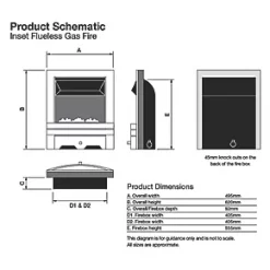 Focal Point Blenheim Brass Rotary Control Gas Inset Flueless Fire -Brunch Shop 98777 A3