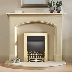 Focal Point Blenheim Brass Rotary Control Gas Inset Flueless Fire -Brunch Shop 98777 A5