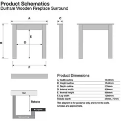 Focal Point Durham Fire Surround Pine -Brunch Shop 9890G A2