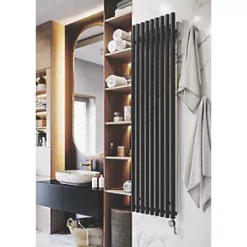 Terma Rolo Wall-Mounted Smart Designer Radiator Heban Black 1000W -Brunch Shop 996RH A2