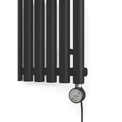 Terma Rolo Wall-Mounted Smart Designer Radiator Heban Black 1000W -Brunch Shop 996RH A5